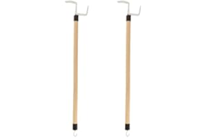 Cubii Health Deluxe Dressing Stick, 26" Long, Lacquered Wood with Reinforced Hook at End, 5/8" Diameter, Adaptive Dressing Aid Limits Bending & Reaching, Facilitates Putting Dressing Process, 2/PK