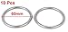 uxcell a16022600ux0043 M5 x 60mm 201 Stainless Steel Webbing Strapping Welded O Rings 10 Pcs
