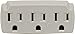 GE 3-Outlet Extender, Grounded Wall Tap, 3-Prong, Multiple Plug, Power Splitter, Cruise Essentials, Use for Home Office School Dorm, UL Listed, Light Almond, 54195