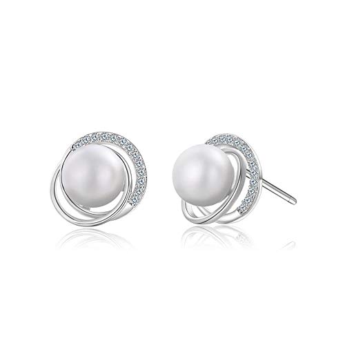 DuDuDu 925 Sterling Silver Earrings Lady Freshwater Pearls Water Droplets Form Allergy Prevention