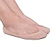 F Flammi Women's Summer No Show Liner Socks Nonslip Low Cut Cotton Nylon Boat Hidden Socks 4 Pairs (Beige)
