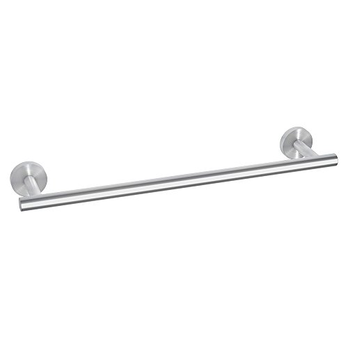 image for LuckIn Brushed Nickel Towel Bar for Bathroom, 12 Inch Towel Holder Sta