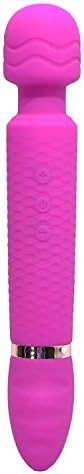 MarlaMall USB Rechargeable Wireless Multi-Speed Handheld Wand Massager,Purple