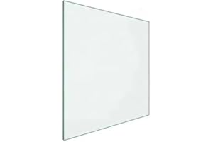 Virelix 22" Square Tempered Glass Table Top, Clear Surface 1/4" Thick Flat Polished Edge for Furniture Protection Patio Dining Coffee End Tables (22 inch)