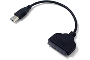 USB 3.0 Cable Sata 3 Sata to USB 3.0 Adapter up to 6Gbps Support 2.5 Inch HDD SSD External Hard Drive 22 Pin Cable - Black At