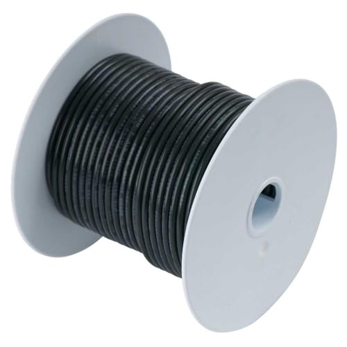Ancor 113005 Tinned Copper Battery Cable, 4 AWG (19mm2), Black - 50ft
