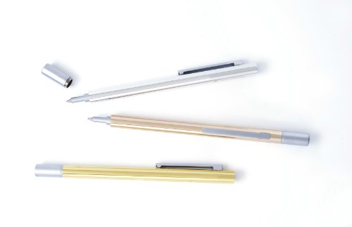 Ten Design Stationery Shell Roller Pen, Silver (121218SI)