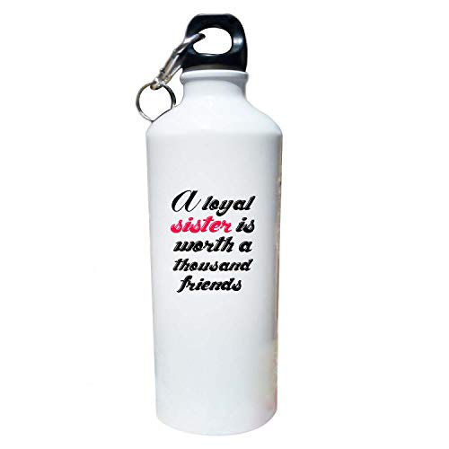 Designer Panda, A Loyal Sister Is Worth A thousand Friends printed spill proof sipper water bottle 750ml