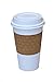 Nafger sales Paper Hot Cups with Lids and Cup Sleeves, 20 oz, White, 50 Count