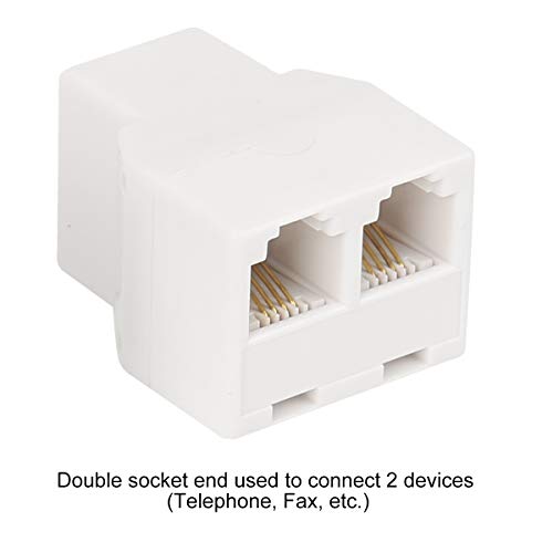 image for RJ11 6P4C 1 Female to 2 Female Telephone Line Splitters, Uvital Teleph