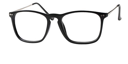 SOOLALA Designer Large Horn Rimmed Clear Lens Eyeglass Frame Reading Glasses