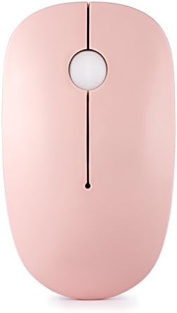 MCHEETA Wireless Mouse, 2.4G Wireless Ultra Thin Whisper Quiet Mouse Portable Mobile Mouse M2 Optical Mouse with USB Receiver for Notebook, PC, Laptop, Computer, Macbook (Pink)