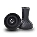 Hookah Bowl Silicone 7 Holes Shisha Bowl Right Replacement for Clay Ceramic Bowls Size Perfect Fit Kaloud Lotus Wind Cover,Black(3.85