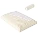 Ledia Bed Pillow-Natural Soft Latex Pillow for Sleeping with 2 Zippered Covers-Side Sleeper Low loft and Ergonomic Latex Pillow with 1 Eye mask-Standard