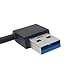 Smays Right Angle USB 3.0 to Micro-b Data Sync and Charging Cable for Galaxy Note 3 N9000 N900, S5 i9600 and Toshiba External HDD (7.8-Inches = 20 Centimeters, Black)