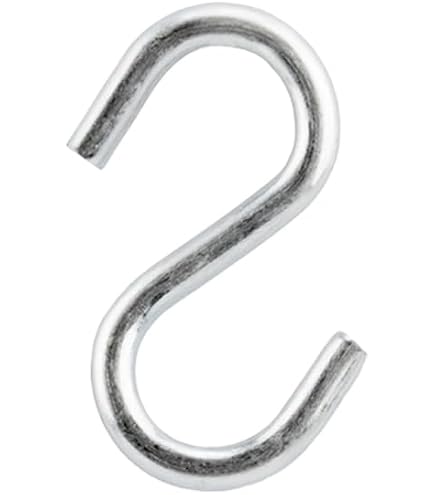 Wideskall 5 inch Zine Plated Metal Steel S Hooks for Hanging Pack of 3 Wideskall 5 inch Zine Plated Metal Steel S Hooks for Hanging Pack of 3
