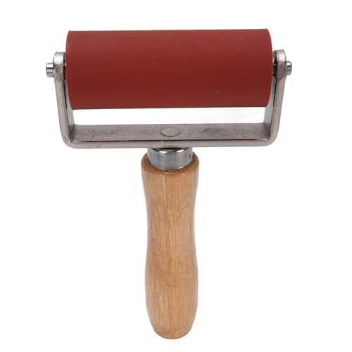 Silicone Seam Roller, 32mm Dia 80mm Width 260℃ Width Rubber Brayer Roller, Art Craft Roller PVC, TPO, Epdm Single Ply Roofing Tape, Printmaking, Ink, Wallpapers Stamping Gluing