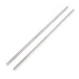 uxcell 2pcs Gray Steel Round Rod Turning Lathe Bars Tool 6mm x 200mm