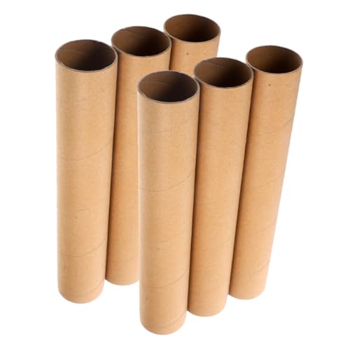 LIFKOME 6Pcs Cardboard Craft Paper Tubes for DIY Projects Long for Crafts Home Decorations and Scrapbooking Activities