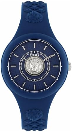 Versace Elegant Regalia Blue and Gold Women\'s Wristwatch  - WOW! Versace Virtus Quartz Blue Dial Blue Leather Strap Watch for  main image 4