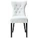 Modway Silhouette Modern Tufted Faux Leather Upholstered Parsons, Dining Chair, White