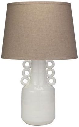 Jamie Young Company Circus White with Classic Cone Shade Table Lamp, Natural Linen