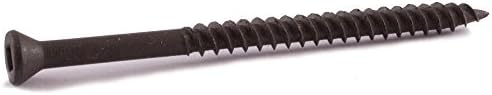 (2000) 8x3 Square Drive Trim Head Sharp Point Black Phosphate Coated Screw #137997