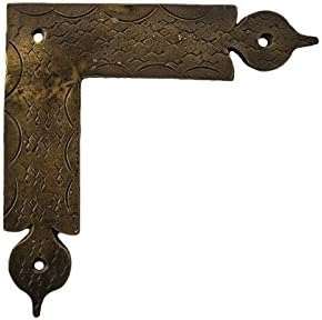 Corner Bracket 8" For Doors or Furniture Brace Silicon Bronze Oil Rubbed Bronze Finish Handmade Copper Canyon Foundry