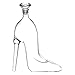 Rella Stiletto Decanter with an Airtight Diamond Stopper | Hand Blown High Heel Glass Bottle for Wine or Liquor | 750ml