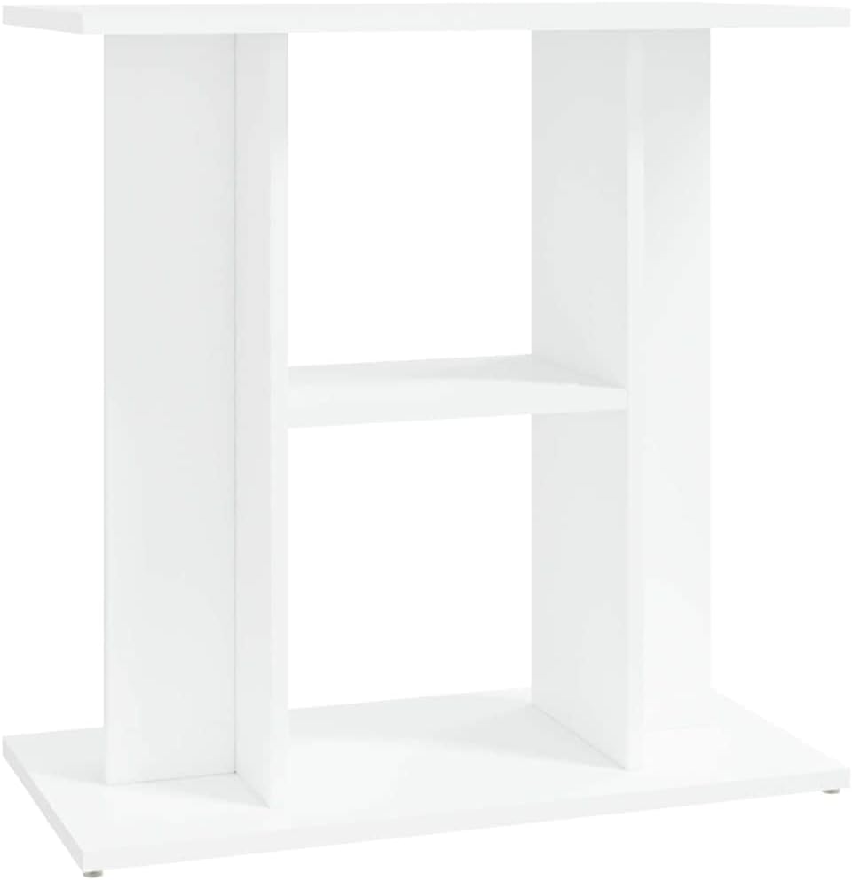vidaXL Aquarium Stand 60x30x60 cm Engineered Wood White 3-Tier Cabinet