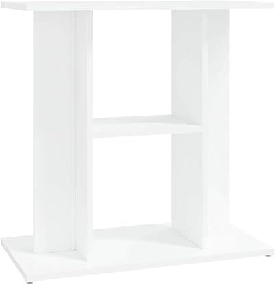 vidaXL Aquarium Stand 60x30x60 cm Engineered Wood White 3-Tier Cabinet