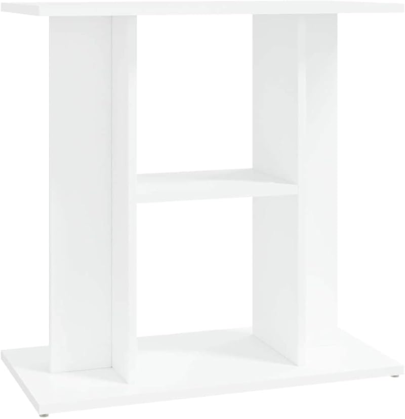 vidaXL Aquarium Stand 60x30x60 cm Engineered Wood White 3-Tier Cabinet