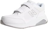 New Balance Women’s WW928 Leather Hook/Loop Walking Shoe,White,11 4E US, Shoes Direct