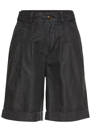 camel active Damen Shorts aus Leinenmix Schwarz, womenswear-26IN