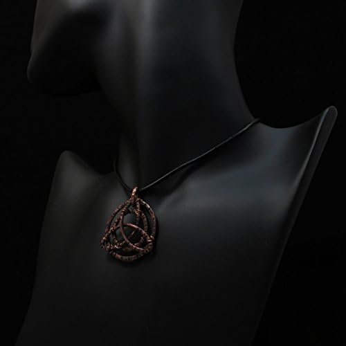 Vikings jewelry celtic infinity knot, Vintage Style man, men, Viking gifts, pagan, occult, esoteric, pendant triquetra necklace Celt symbol copper metal pendant unique gift handmade
