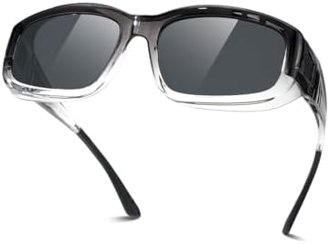 Fit Over Glasses Sunglasses Polarized Wrap Around with Side Window Shields Full Amazon.com: CAXMAN Polarized Sunglasses Fit Over Glasses w  main image 4