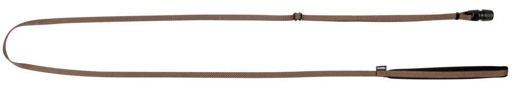 GOLEYGO flat dog leash, brown, size S 1.4-2m, secure magnetic lock, incl. Adapter pin, dog leash for small dogs up to 15kg, maximum load 100kg