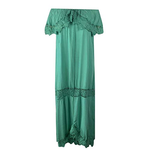 Witspace Women Sexy Off Shoulder Lace Half Sleeve Elegant Maxi Dresses - Thumbnail 2