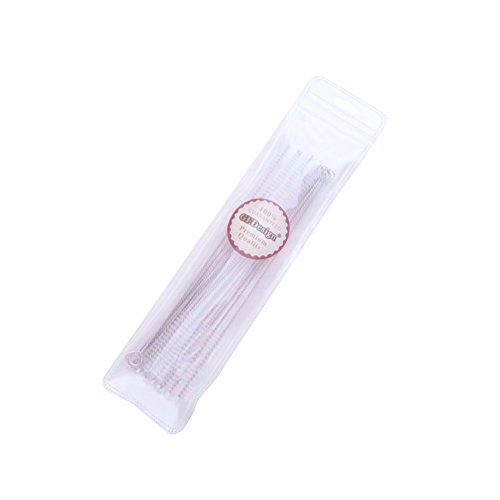 GFDesign Drinking Straw Cleaning Brushes Set Pipe Tube Cleaner Nylon Bristles Stainless Steel Handle - 8" x 3/8" (10mm) - Set of 15 - Thumbnail 5