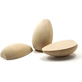 Mylittlewoodshop - Pkg of 12 - Egg Split - 2 inches Tall and 5/8 inches Thick Unfinished Wood(WW-CPE100-12)