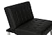 DHP Emily Accent Chair with Split-Back and Chrome Legs, Black Faux Leather