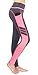 Sugar Pocket Women's High Waist Yoga Leggings Tummy Control Workout Running Pants with Side Pockets M(Light Grey/Pink)