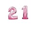 Grabo Giant Pink Number '21' Foil Balloons Decoration