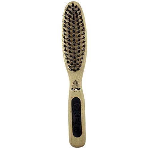 Kent PF05 Natural Wood Oval Boar Bristle Hair Brush Straightening