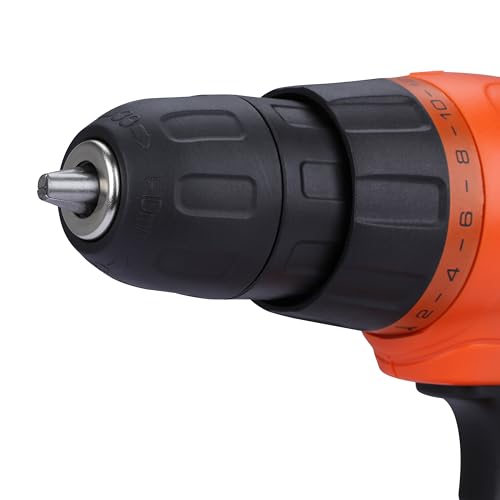 BLACK+DECKER 20V MAX Drill & Home Tool Kit, 34 Piece (BDCD120VA), Orange