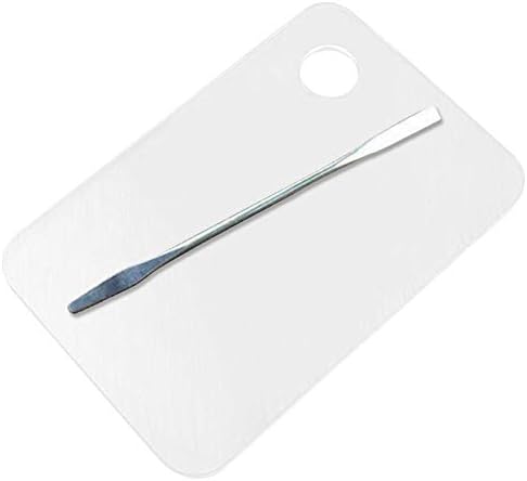 Firtink Cosmetic Makeup Tools Eyeshadow Palette Foundation Palette Non-stick Acrylic with Stainless Steel Spatula Manicure Artist Tool for Blending Pigment