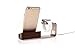 Seenda Apple Watch Stand Iwatch Series 2 Stand Aluminum Alloy and Bamboo Wood Build Holds Charging Dock Charge Station Stock Cradle Holder for Apple Watch Both 38mm and 42mm & iPhone 6/6s plus 5S 5
