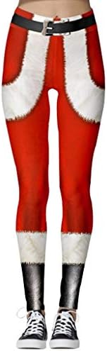 Women's Santa Christmas Leggings Xmas Ugly Tights Christmas Fancy Dress Ladies Casual Yoga Pants