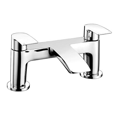 JT Pickfords | Khlo Bathroom Chrome Bath Filler Mixer Tap | Polished Chrome |