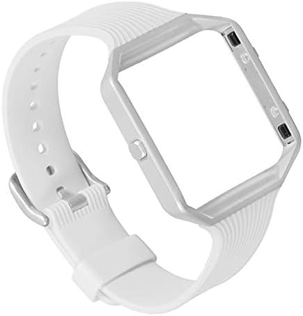 ESeekGo Compatible with Fitbit Blaze Bands, Slim Sport Silicone Replacement Strap with Metal Frame Compatible with Fitbit Blaze Wristband for Women Men(No Tracker)